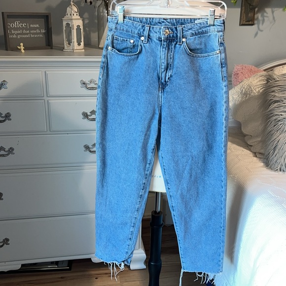 & Denim Jeans Loose Mom Ultra High Waist Ankle Length Womens 6 - Picture 3 of 10